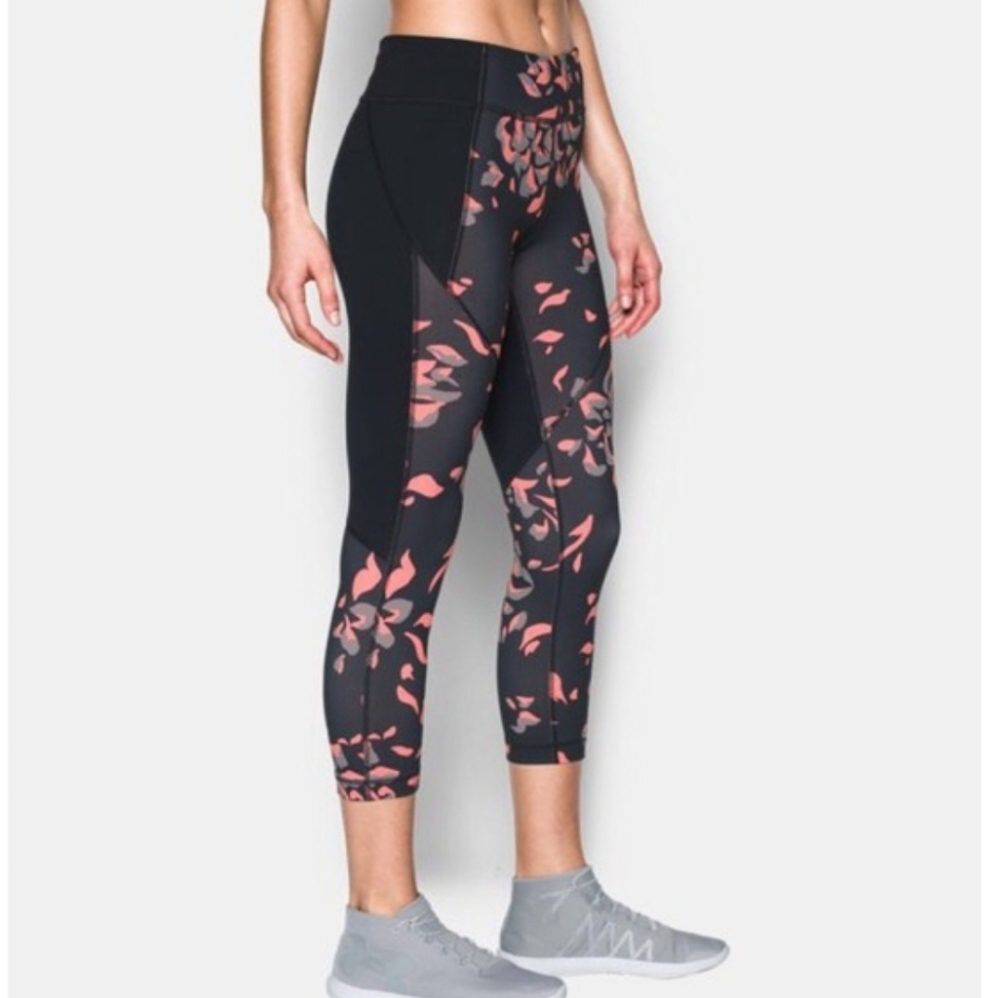 Under Armour Mirror Printed Crop Women's Sports Leggings Small New